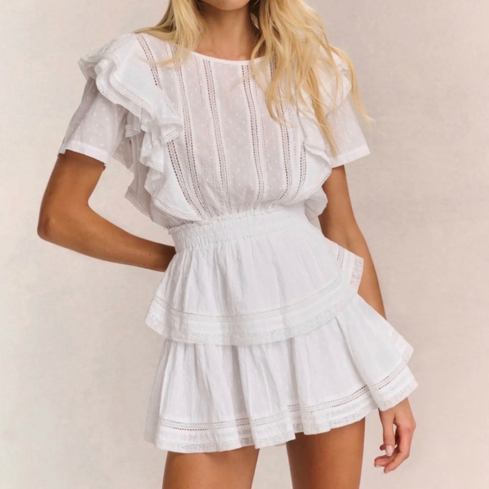 Loveshackfancy White Natasha Heritage Mini Dress